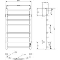 Полотенцесушитель Roxen Santi BK-109AW-8T 11030-5385B (черный)