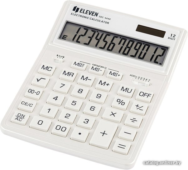 Бухгалтерский калькулятор Eleven SDC-444X-WH (белый)
