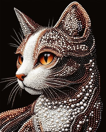 Алмазная мозаика  Феникс+ Жемчужная кошка 71448