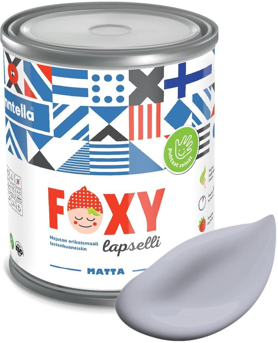 

Краска Finntella Foxy Lapselli Matte Nappi F-50-1-1-FL291 0.9 л (серый)