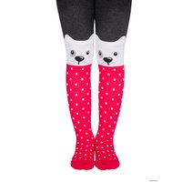 Колготки Conte-kids Tip-Top Собачки 17С-60СП (р. 92-98, темно-серый-малиновый 445)