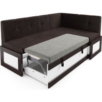 Угловой диван Мебель-АРС Нотис 211х82х135.5 см M11-28-15 (кордрой коричневый)