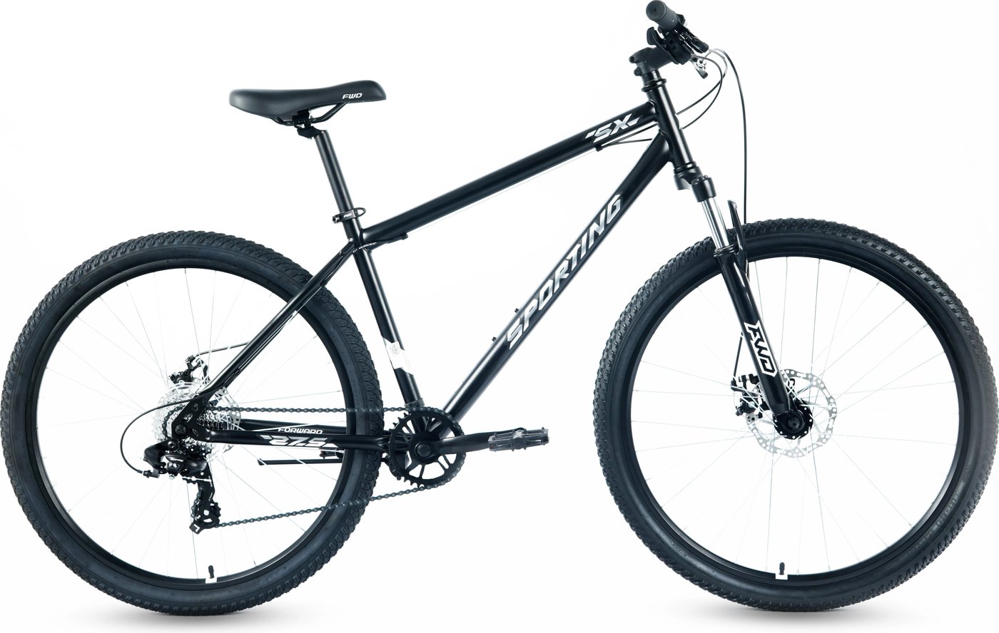 

Велосипед Forward Sporting SX 27.5 р.15 2025 (черный/серебристый)