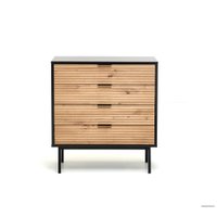 Комод Halmar Murano KM-2 (дуб артизан/черный)