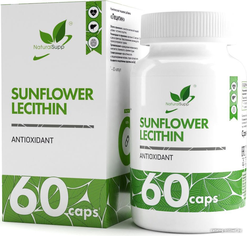 Комплекс NaturalSupp Лецитин подсолнечный (Sunflower lecithin), 60 капсул