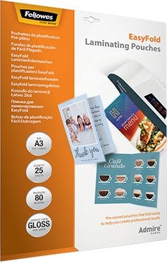 Пленка для ламинирования Fellowes EasyFold Laminating Pouches А3, 80 мкм, 25 л