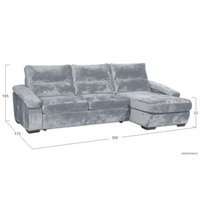 Угловой диван Асмана Форест 160x80 (Plush Silver)