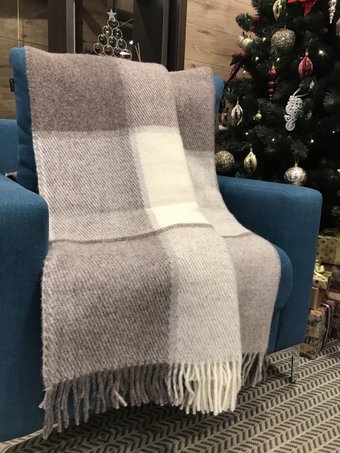 Плед Klippan-Saule Песочный меланж 140x205