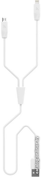 Кабель Hoco X1 Lightning/microUSB (1 м, белый)