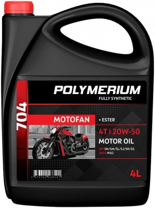 Моторное масло Polymerium Motofan 704 20W-50 4T 4л