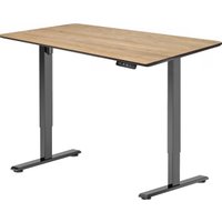 Стол для работы стоя ErgoSmart Wooden Electric Desk Prime 1300х750х27 мм (скошенный край, дуб натуральный/черный)