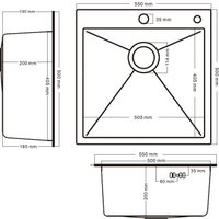 Кухонная мойка Schtoff Best Premium Silver 5550