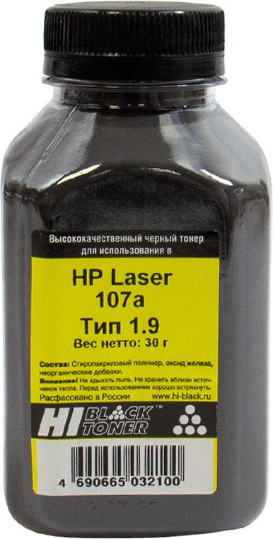 

Тонер Hi-Black для HP Laser 107а Тип 1.9 30 г