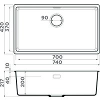 Кухонная мойка Omoikiri Kata 74-U-GR Artgranit (leningrad grey)