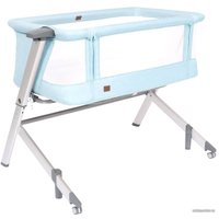 Приставная детская кроватка Nuovita Accanto Dalia (светло-голубой/серебристый)