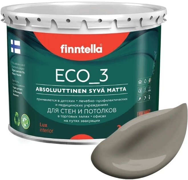 

Краска Finntella Eco 3 Wash and Clean Maa F-08-1-3-LG233 2.7 л (св.-коричневый)