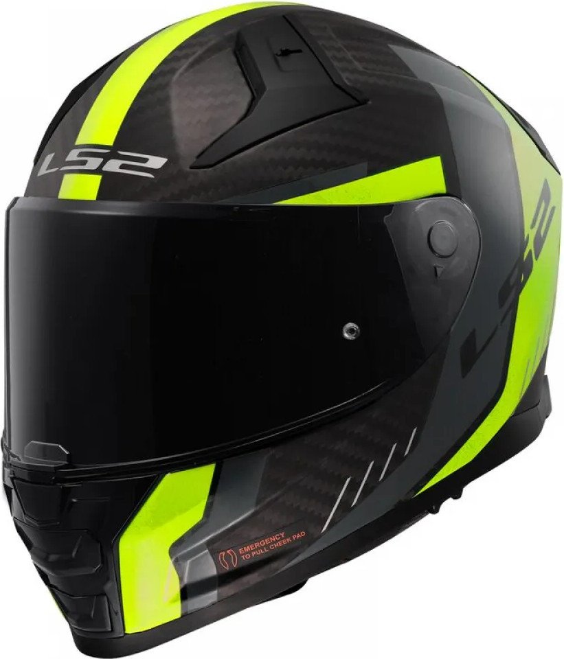 Мотошлем LS2 FF811 Vector II C Grid (S, матовый черный/желтый)