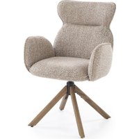 Стул с подлокотниками Halmar K585 (темно-бежевый/орех светлый)