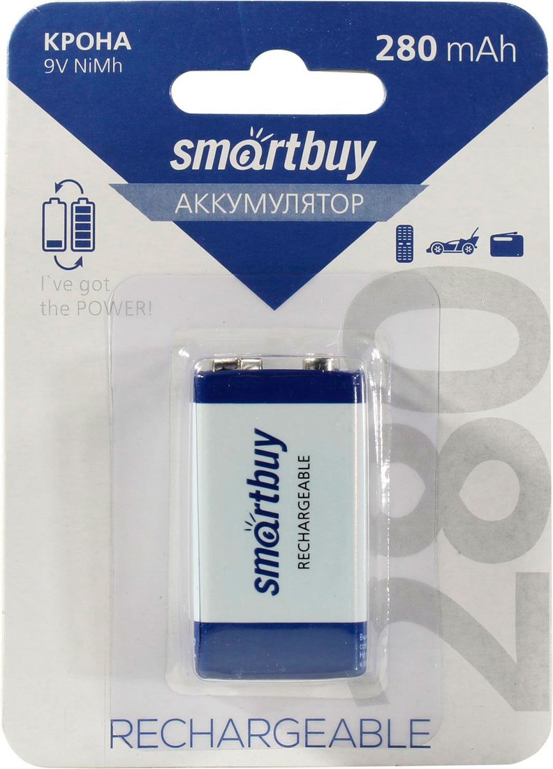 Аккумулятор SmartBuy SBBR-9V-1B280