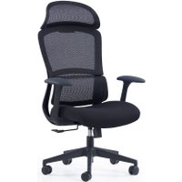 Офисное кресло SitZone CH-555A (сетка/ткань, черный) в Бобруйске