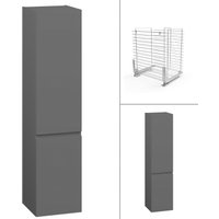  Lauter Шкаф-пенал для ванной Mia 40 с корзиной для белья (навесной, графит)