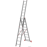 Лестница-стремянка Новая высота NV 123 алюминиевая трёхсекционная 3x9 ступеней в Пинске