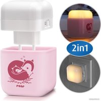 Ночник Reer 2 в 1 Лисичка 52404 (нежно-розовый)