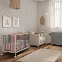 Классическая детская кроватка Micuna Mountain 60x120 (natural wax/dark grey)