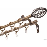 Карниз для штор Lm Decor Лайт Гранд Марио 25мм+16мм двухрядный (антик, 2м)