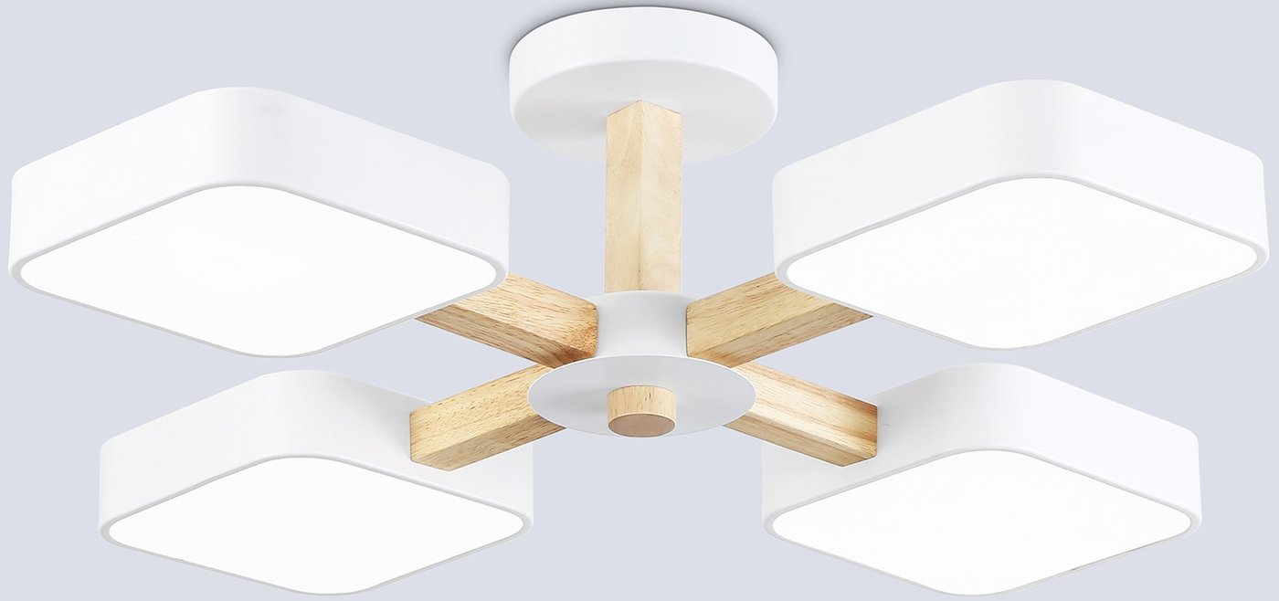 

Подвесная люстра Ambrella FL4879/4 WH/WD (белый/дерево)