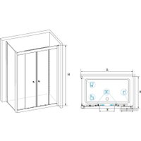 Душевой уголок RGW CL-43 (CL-10 + Z-12) 040943130-11 130x100 (хром/прозрачное стекло)