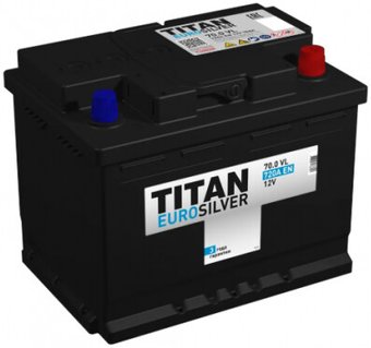 Автомобильный аккумулятор Titan EuroSilver R+ (70 А·ч)