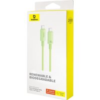 Кабель Baseus Habitat Series Fast Charging Cable 100W USB Type-C - USB Type-C (2 м, зеленый)