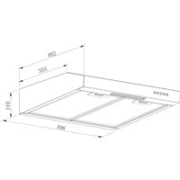 Кухонная вытяжка GrandGermes Slim 50 (белый)