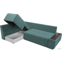 Угловой диван Mebelico Амадэус 109682 (левый, велюр, бирюза)