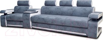 Угловой диван ПетраМебель Марсель Люкс Правый (серый/глори 23/глори 25)
