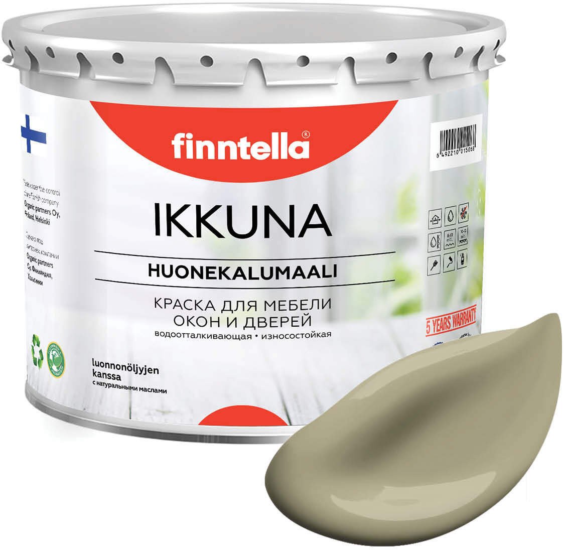 

Краска Finntella Ikkuna Wai F-34-1-3-FL023 2.7 л (зеленый/серый)