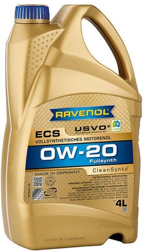 Моторное масло Ravenol Eco Synth ECS 0W-20 4л