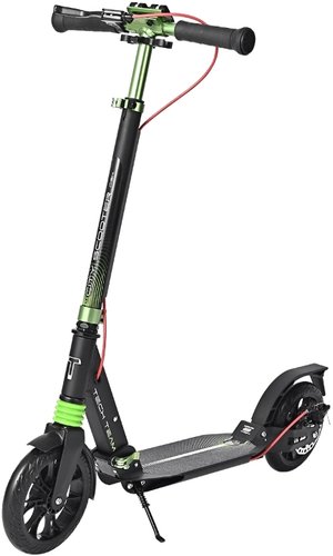 Tech Team City Scooter Disk Brake 2022 (черный/зеленый)