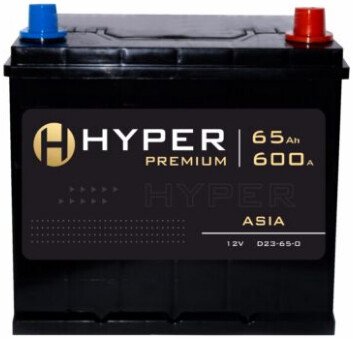Автомобильный аккумулятор Hyper Premium JIS R+ (65 А·ч)