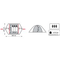 Треккинговая палатка TRAMP Sirius 3 v2