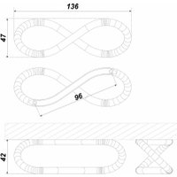 Ручка мебельная Boyard RS888BSN.3/96