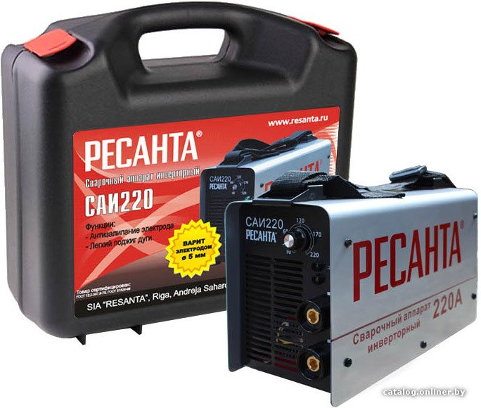 Сварочный инвертор Ресанта САИ-220 (в кейсе)