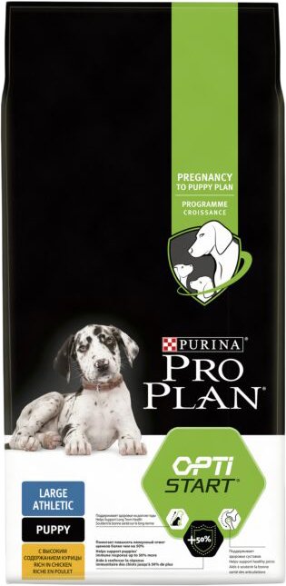 

Сухой корм для собак Pro Plan Puppy Large Athletic Optistart с курицей 12 кг