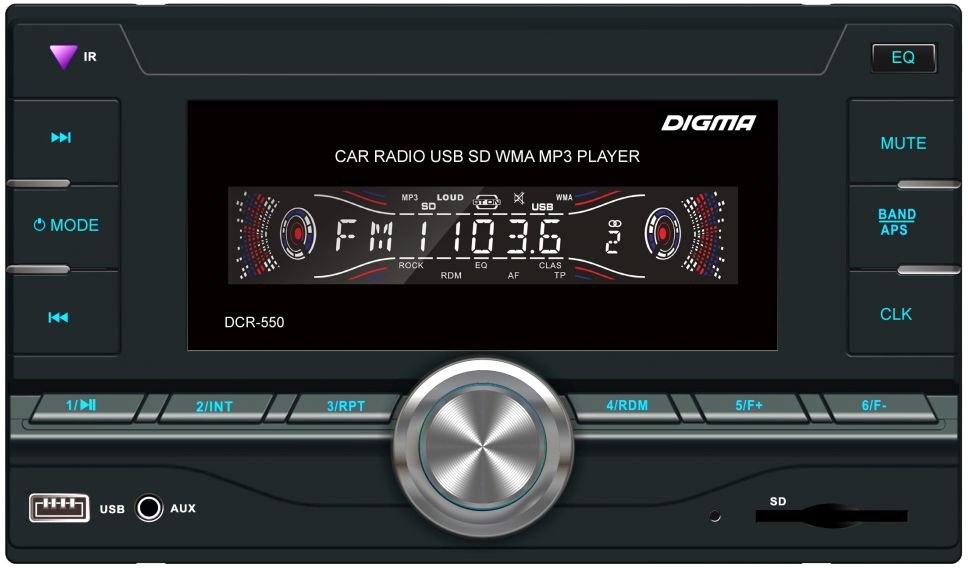 

USB-магнитола Digma DCR-550