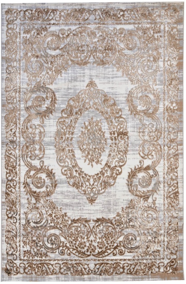 

Коврик для кухни Radjab Carpet Бьянка Прямоугольник N004D 8090RK-B (1.4x2, Cream Shirink/Vizon Fdy)