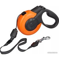 Поводок-рулетка Fida Mars трос 5 м M 66086 (оранжевый/черный)