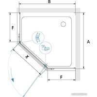 Душевой уголок RGW PA-82 41088200-11 100x100 (хром/прозрачное стекло)