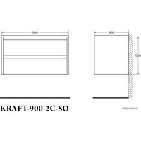  BelBagno Тумба под умывальник Kraft-900-2C-SO-RGB (rovere galifax bianco)