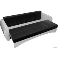 Диван Лига диванов Сатурн 101040 (экокожа, черный/белый)